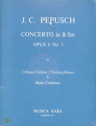 Pepusch concerto b flat - -, in